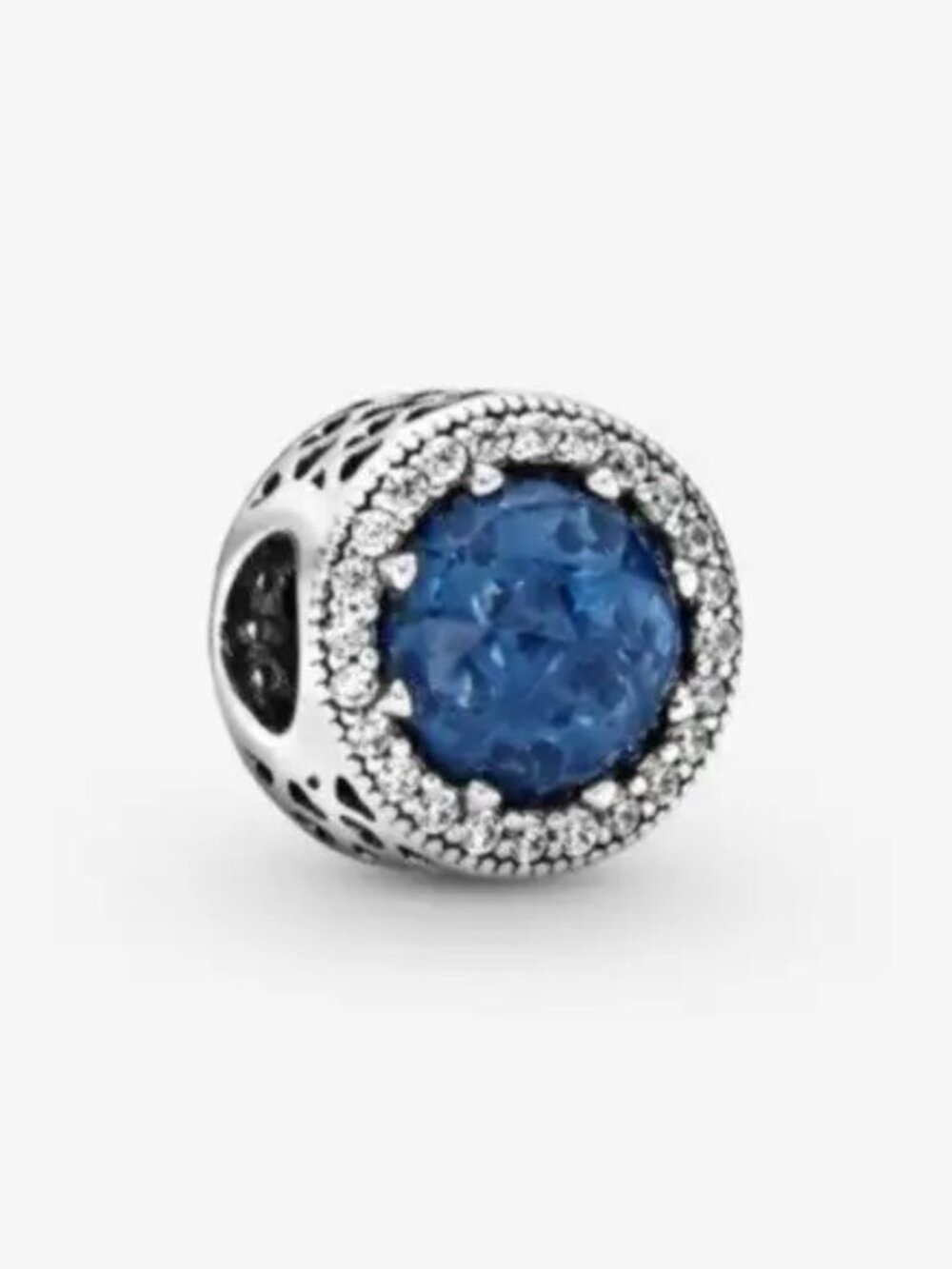Pandora sparkling dark blue charm